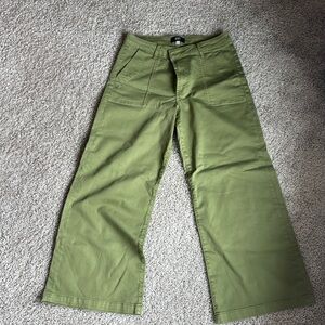 Kut from the Kloth Olive Green Wide Leg Pants